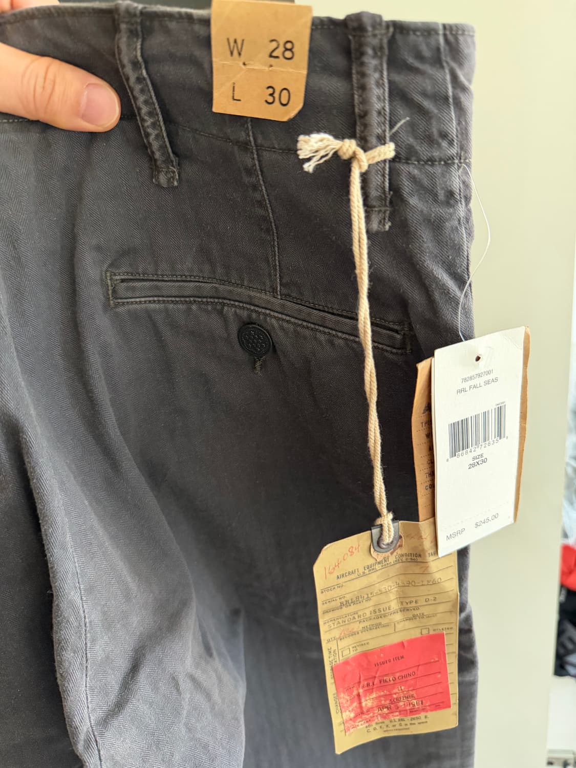 RRL hbt 필드팬츠 카키/차콜 플래드셔츠 일괄 상품이미지3