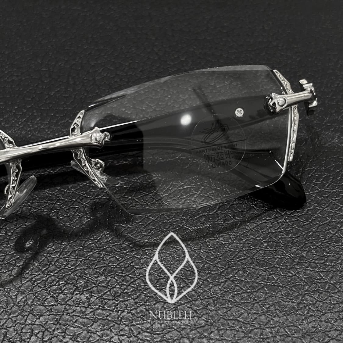 🌗 Cross rimless glasses / 크로스 긱시크 무테안경 상품이미지8