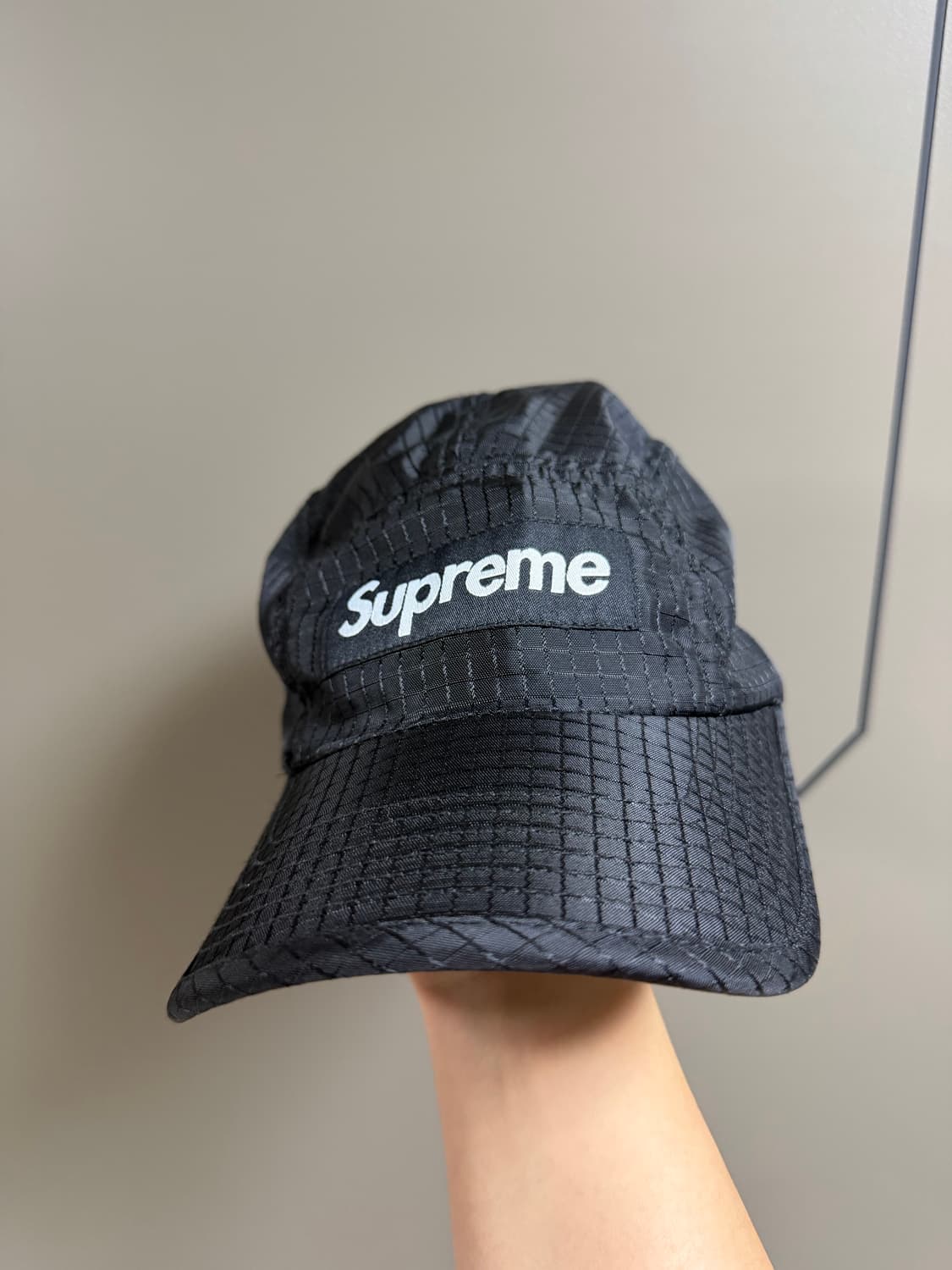 슈프림 카모 립스탑 캠프캡 블랙 상품이미지1