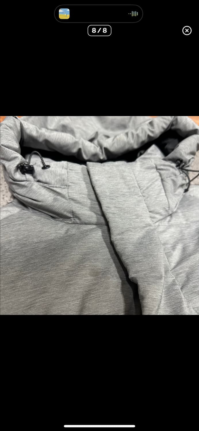  (바배) 리복 빅로고 그레이 롱 패딩 상품이미지8