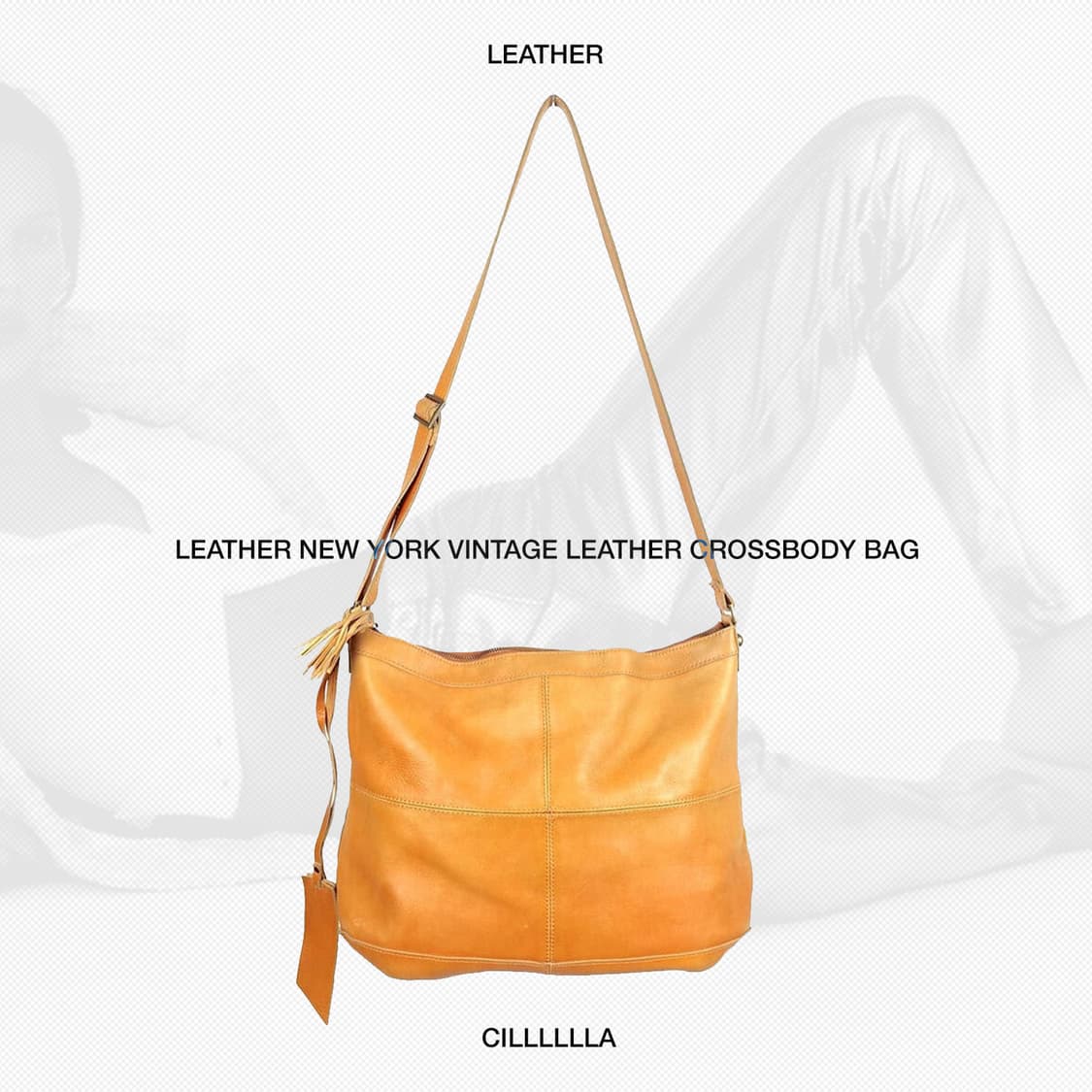 Leather newyork 빈티지 레더 크로스백 상품이미지1