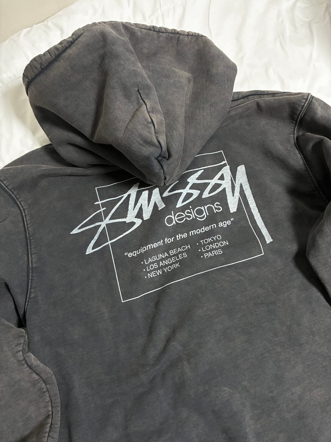 스투시 다이드 후드 블랙 상품이미지1