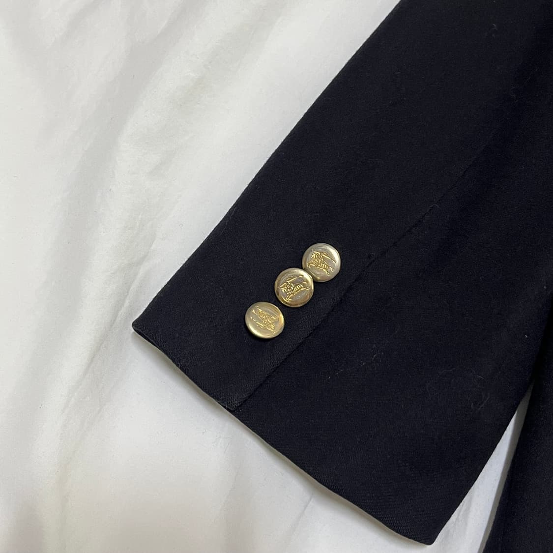 빈티지 ) burberry 버버리 벨벳카라 테일러자켓 상품이미지6