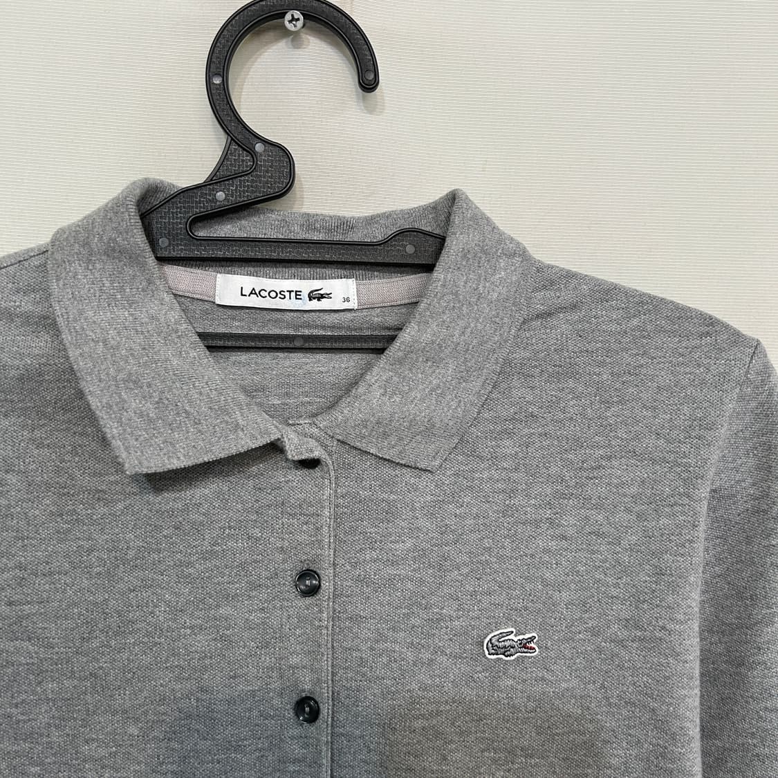 라코스테 여성 긴팔티 95 그레이 상태최상 상품이미지2