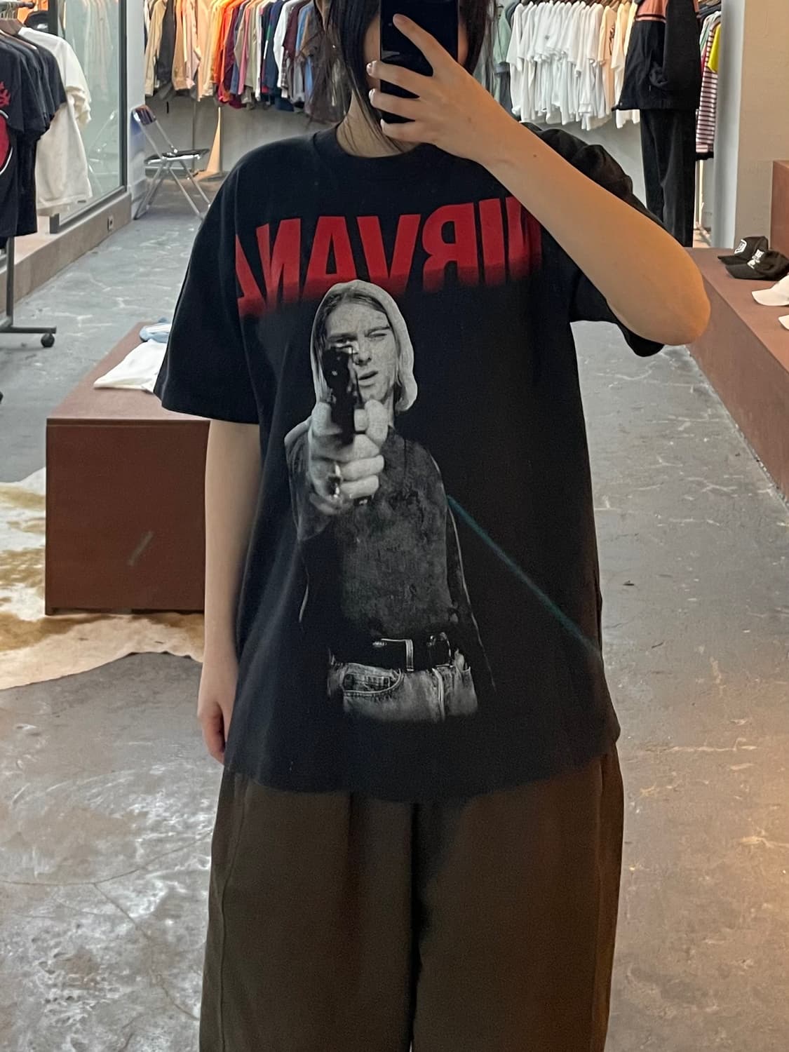 빈티지 너바나 앨범 프로모션 그래픽 반팔 H2523 상품이미지1