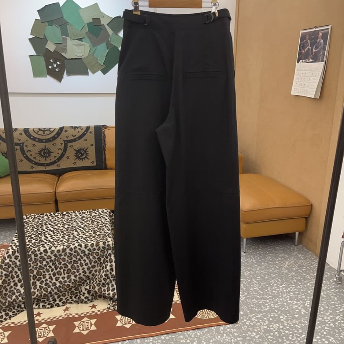 자라 모던 시크 벨트디테일 와이드 슬랙스 바지 XS C08789 상품이미지4