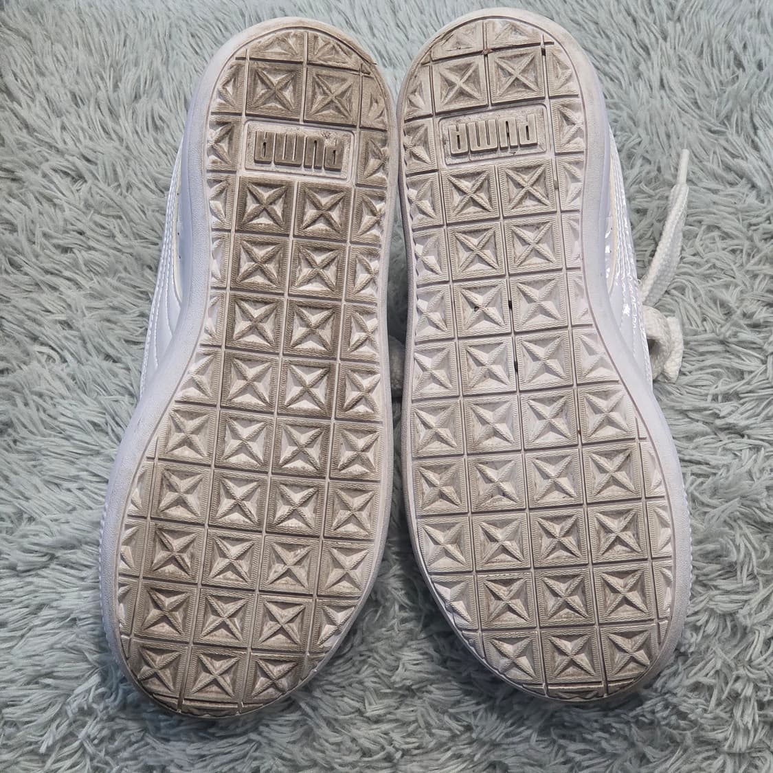 1w-16:푸마 카리나 패턴 레더 화이트 24cm-거의새거 상품이미지9