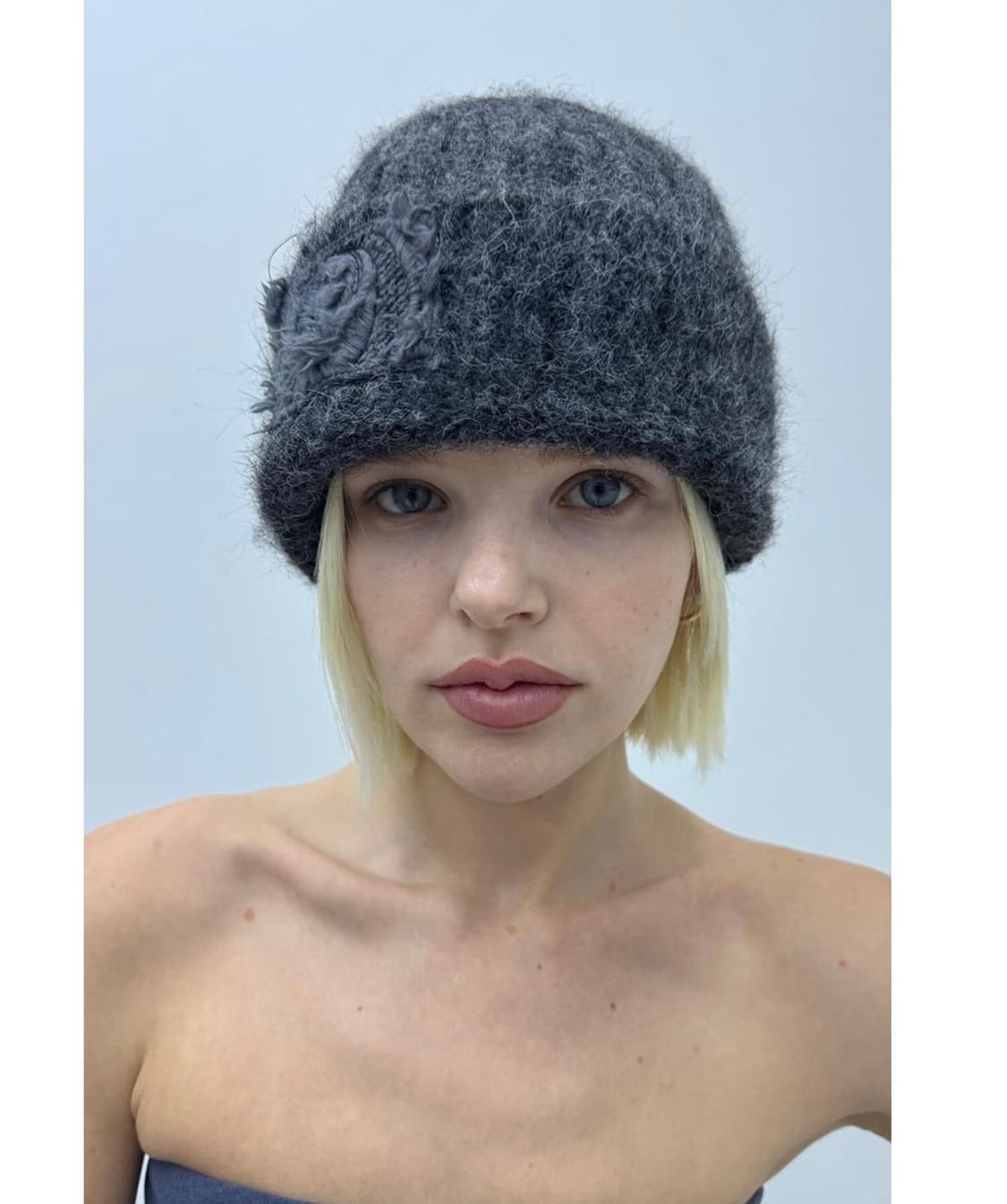 오들리워크샵 비니 차콜 상품이미지3