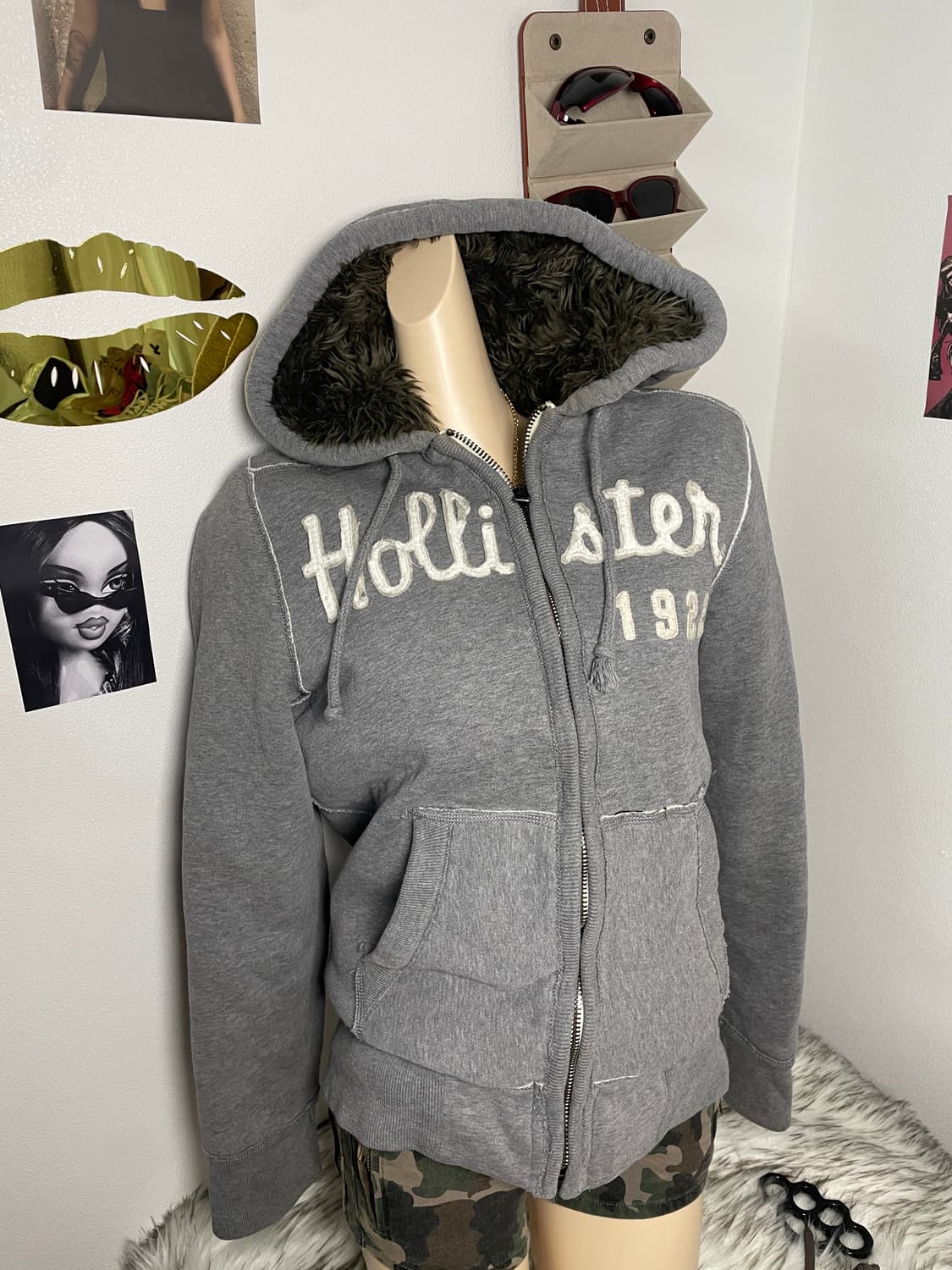 홀리스터 울프죠 남녀공용 후드집업 상품이미지3