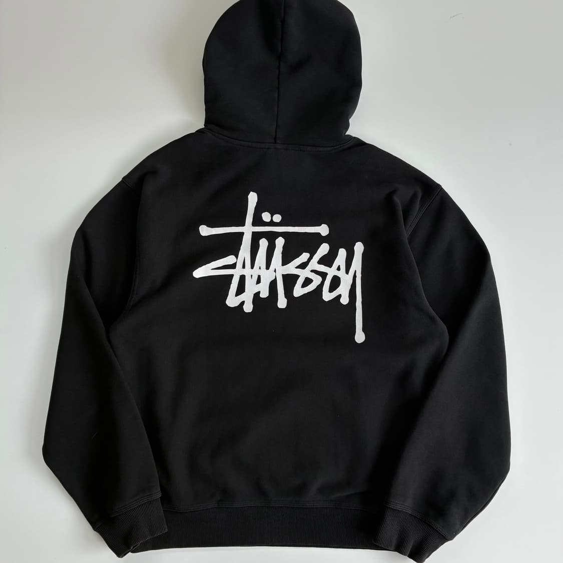 Stussy  스투시 스탁 빅로고 블랙 후드티 상품이미지1