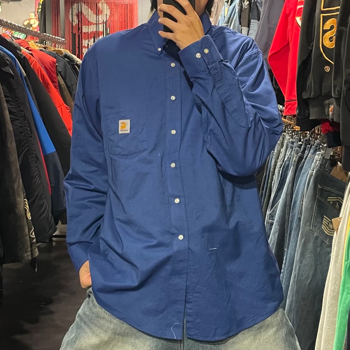 [IM] carhartt 칼하트 블루 긴팔셔츠 상품이미지1