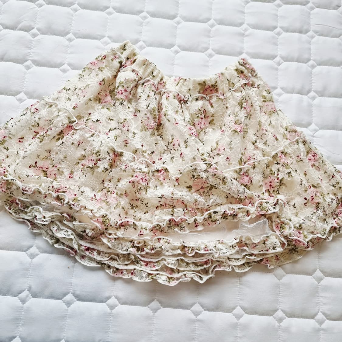 플라워 레이스 프릴 스커트 상품이미지4