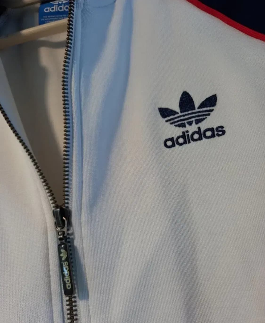 아디다스 화이트 네이비 트랙탑 저지 져지집업 100/L 상품이미지3