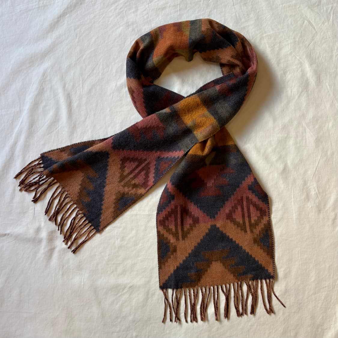 독일 나바호 패턴 양면 울 아크릴 머플러 상품이미지2