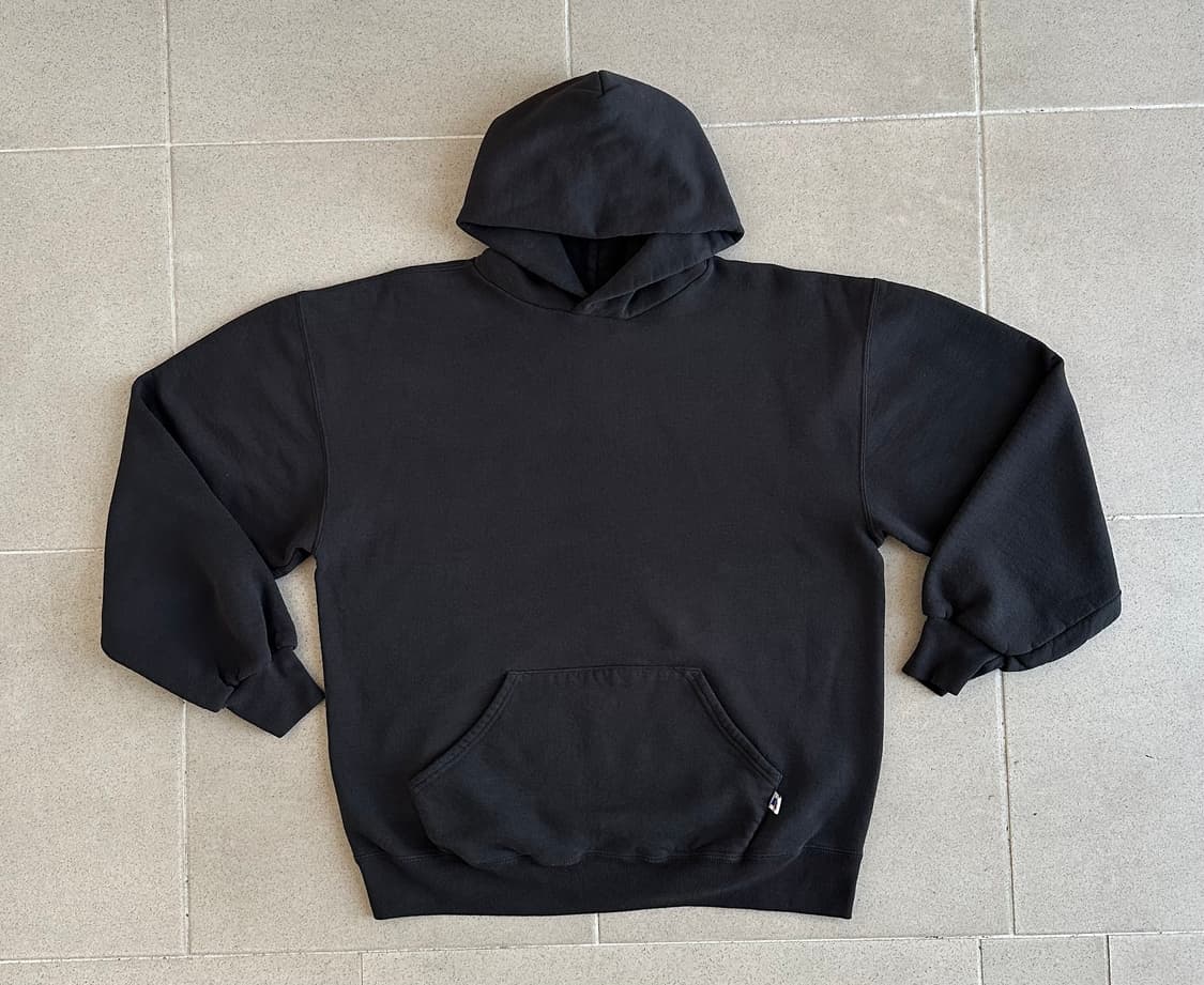 90s 빈티지 러셀 후드 블랙 L USA 상품이미지1