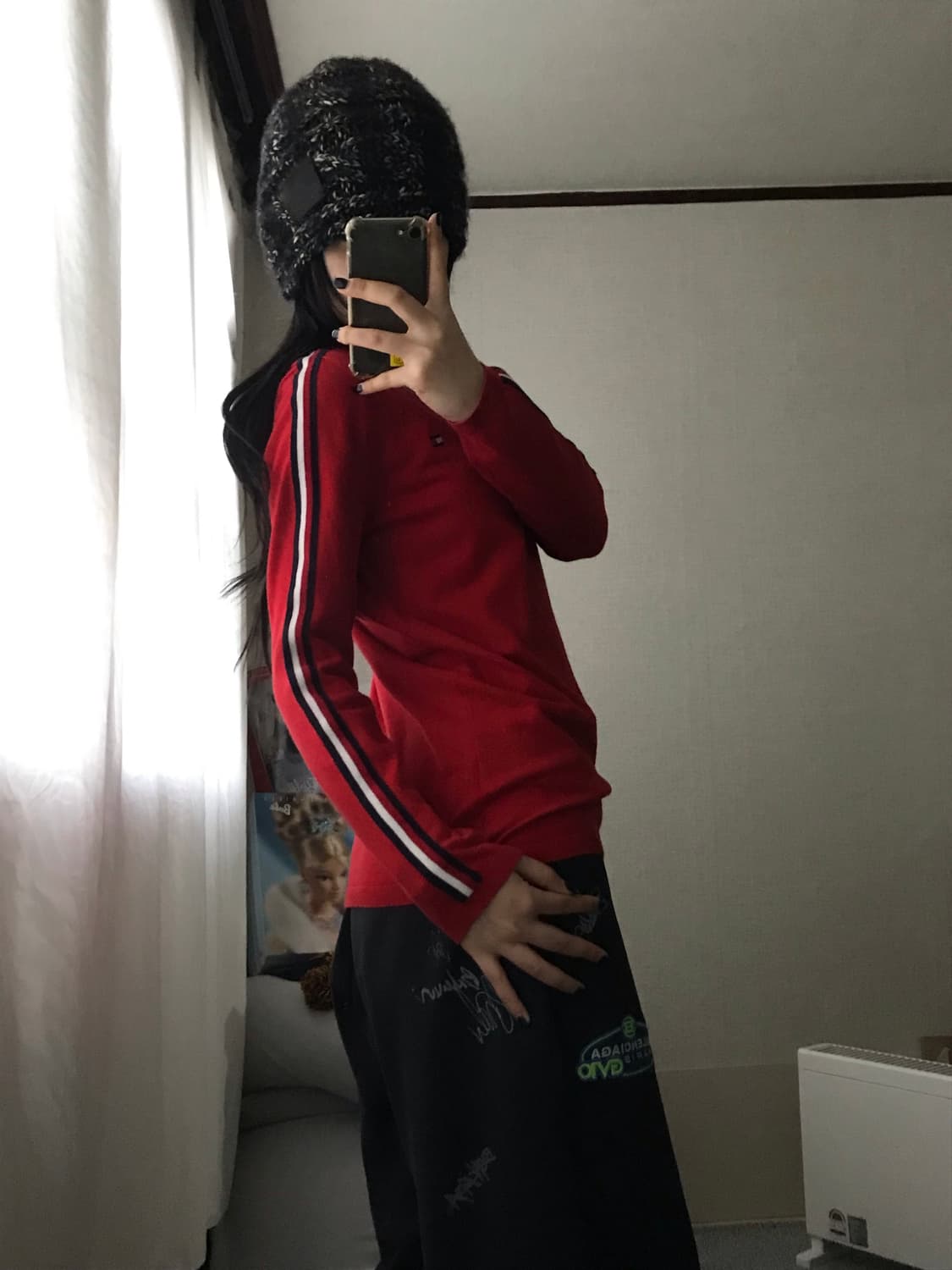 타미힐피거 레드 브이넥 니트 상품이미지5