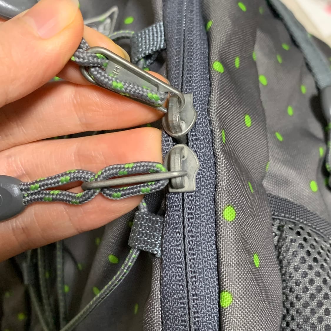 콜맨 초록 도트 백팩 | 가방 일본 빈티지 하구미 모리걸 카메 마루 상품이미지4