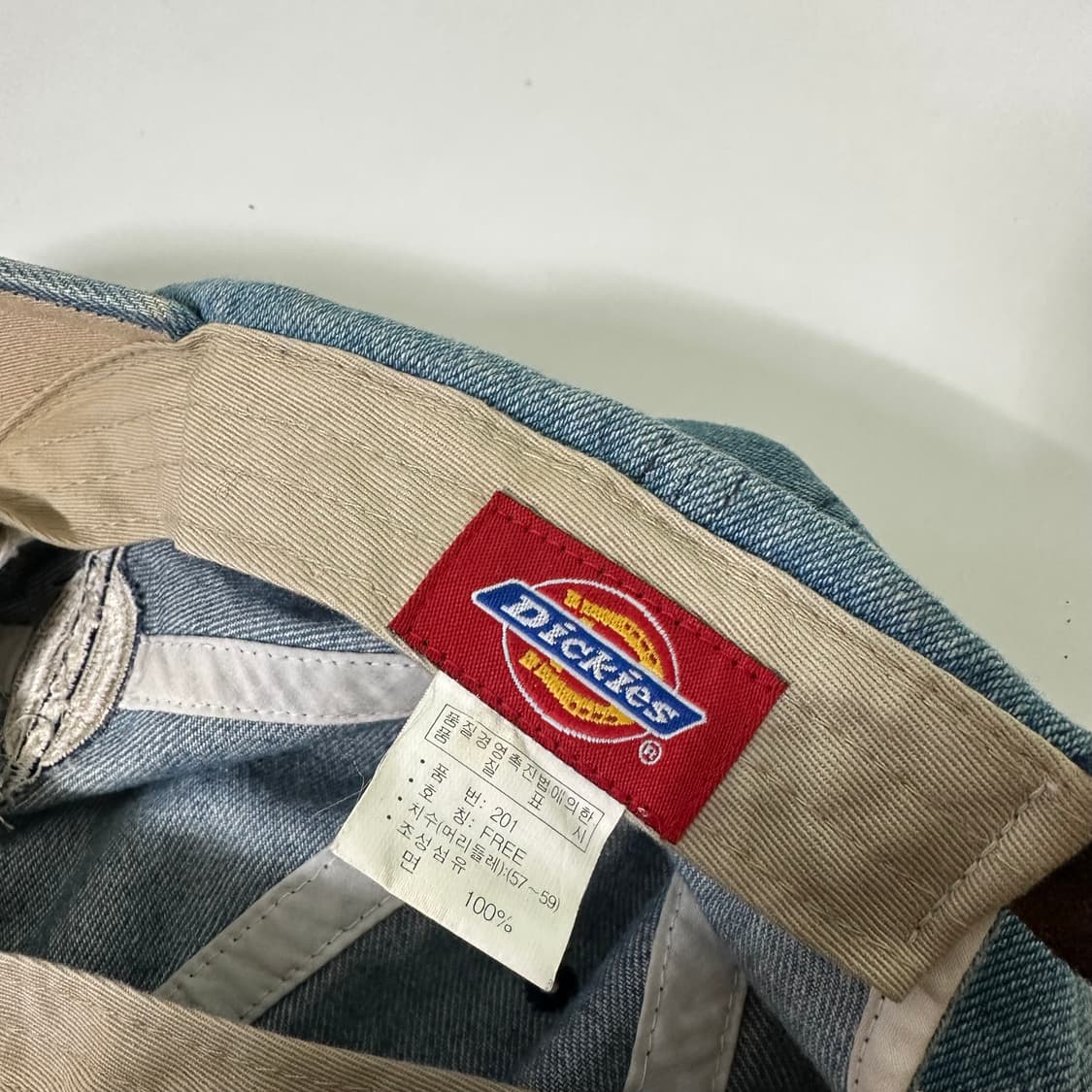 OS 디키즈 빈티지워싱 기본로고 데님볼캡 상품이미지4