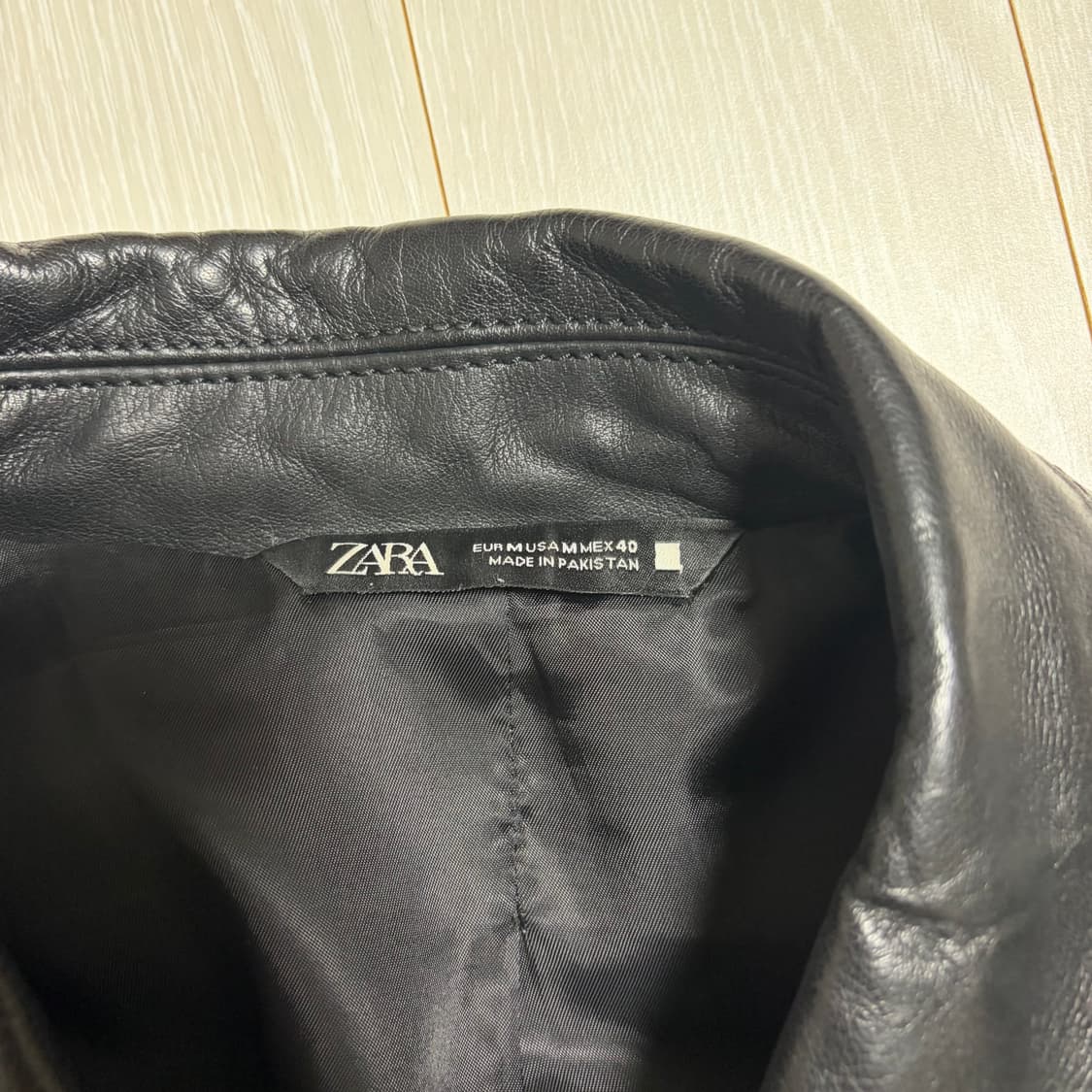 자라 버팔로 레더 자켓 (m) 상품이미지2