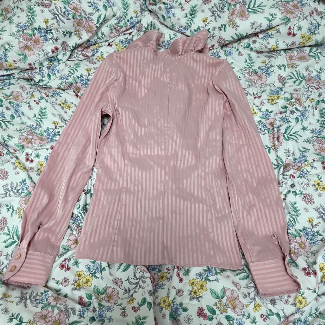 naracamicie 나라카미체)일본유럽빈티지 나나깔 긱시크 핑크셔링셔츠 상품이미지4