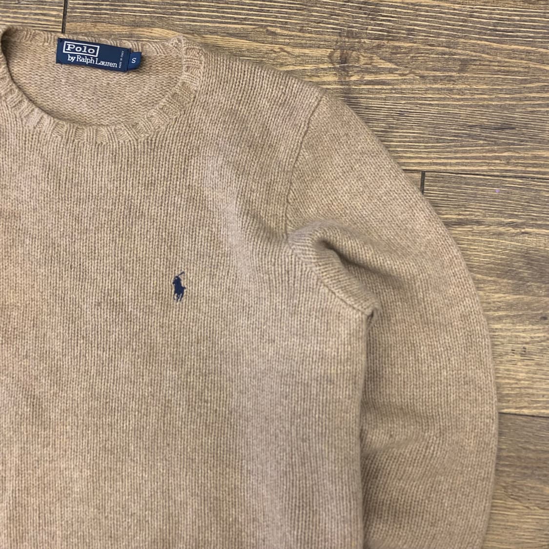 폴로 랄프로렌 베이지 울 니트 S 상품이미지4