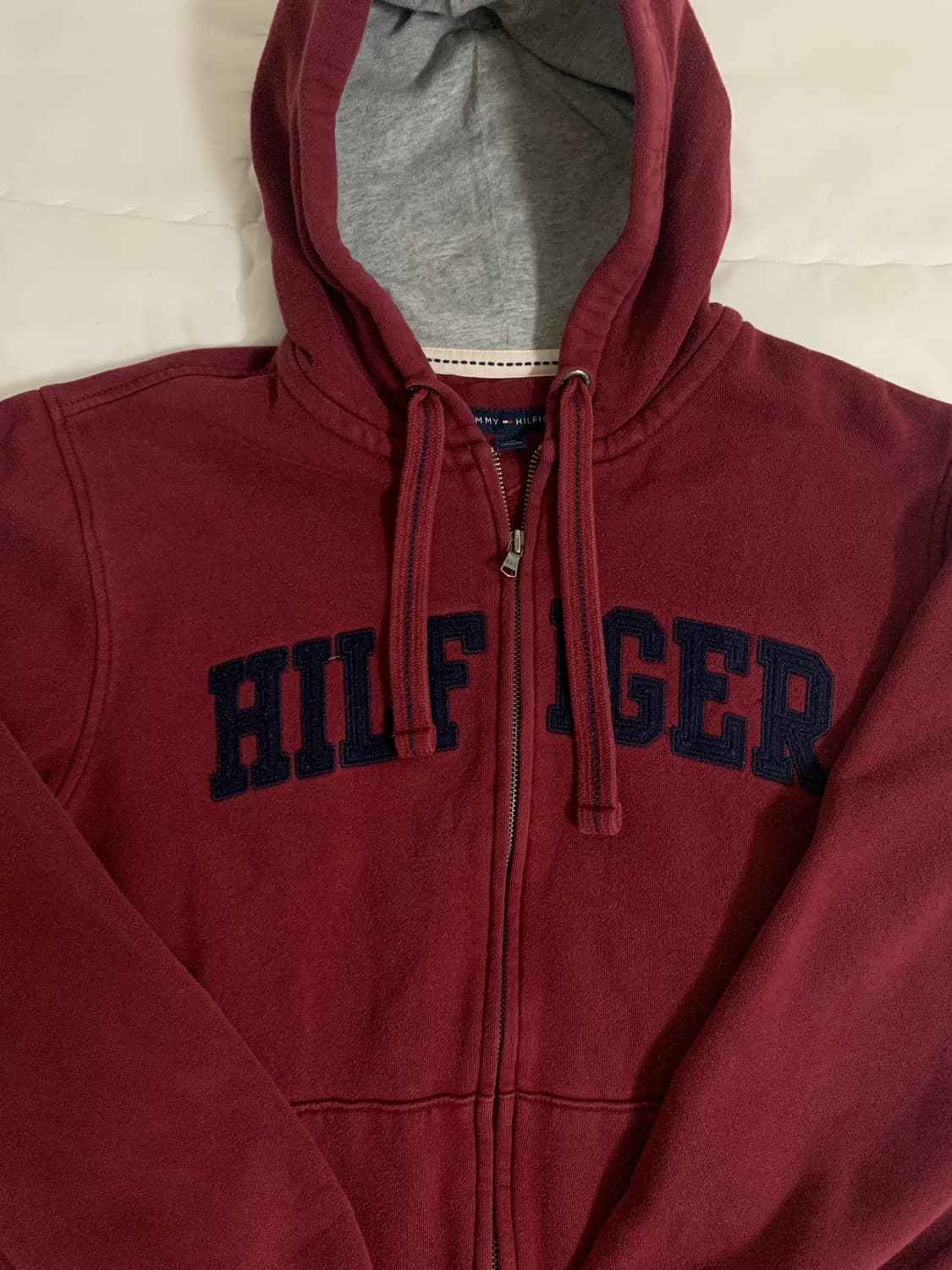 타미힐피거 버건디 후드집업 상품이미지2