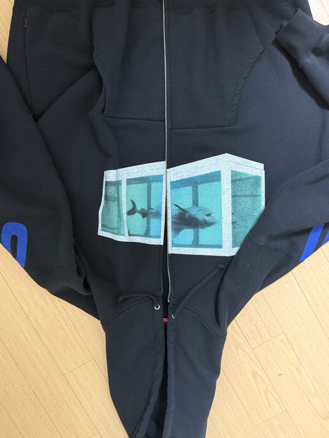 슈프림 데미안 허스트 후드 집업 블랙 상품이미지4