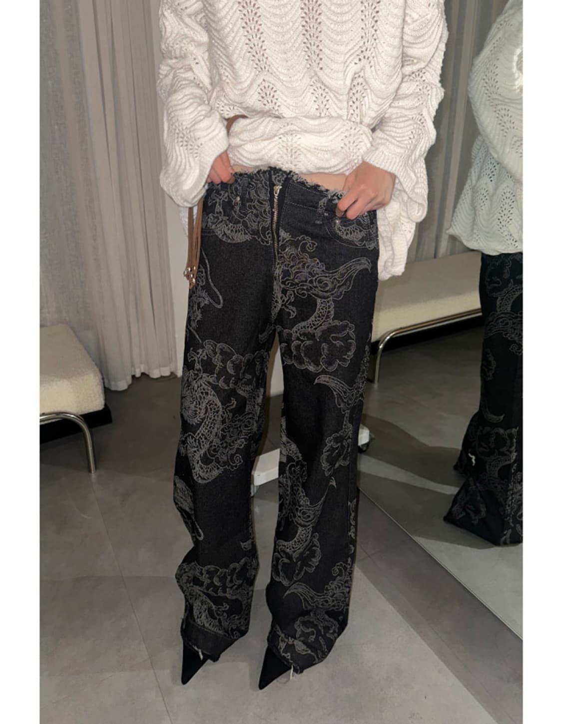 팁씨 dragon vintage denim pants 상품이미지7