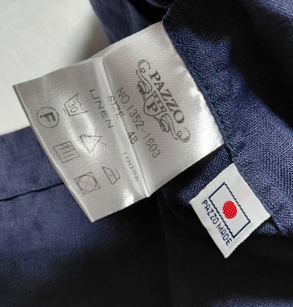 PAZZO 파조 천연 린넨 100% 셔츠 (네이비 / 48사이즈) 상품이미지5