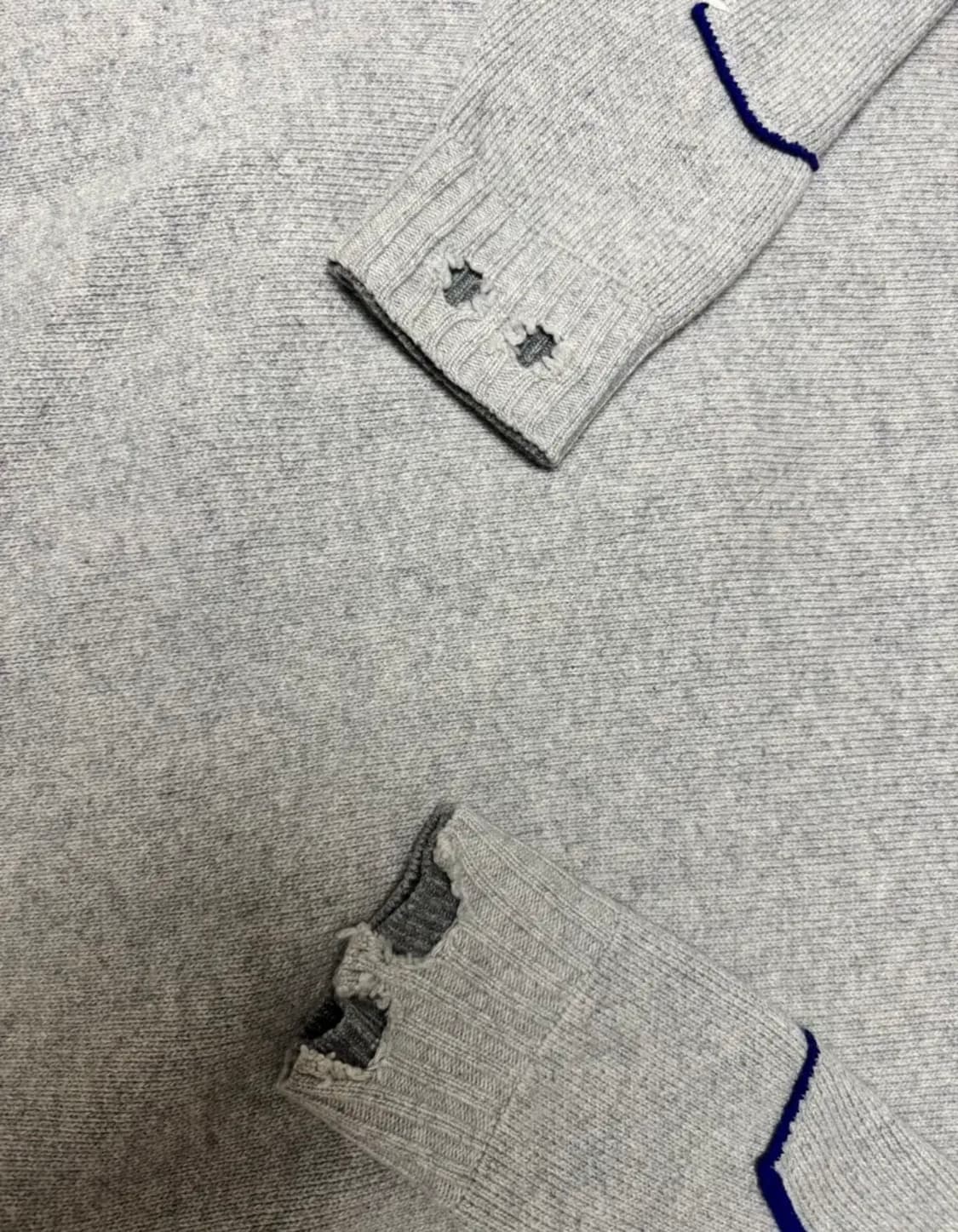 자라 X 아더에러 오버사이즈 스웨터 그레이 L-XL 중고 판매 상품이미지8