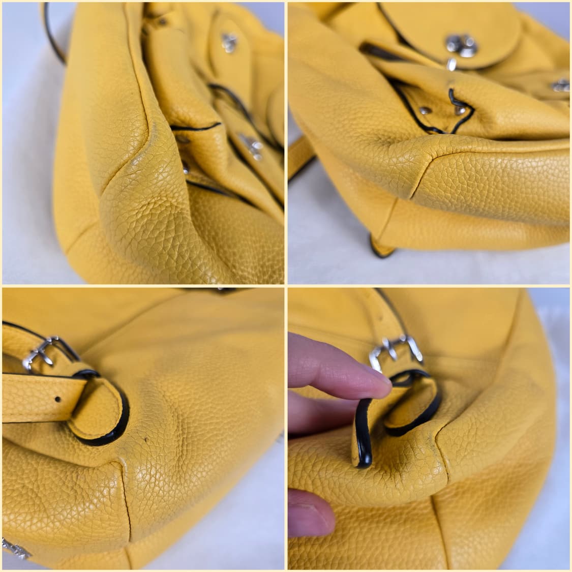 COACH 코치 레더 가죽 턴락 배낭 백팩 가방 정품 상품이미지8