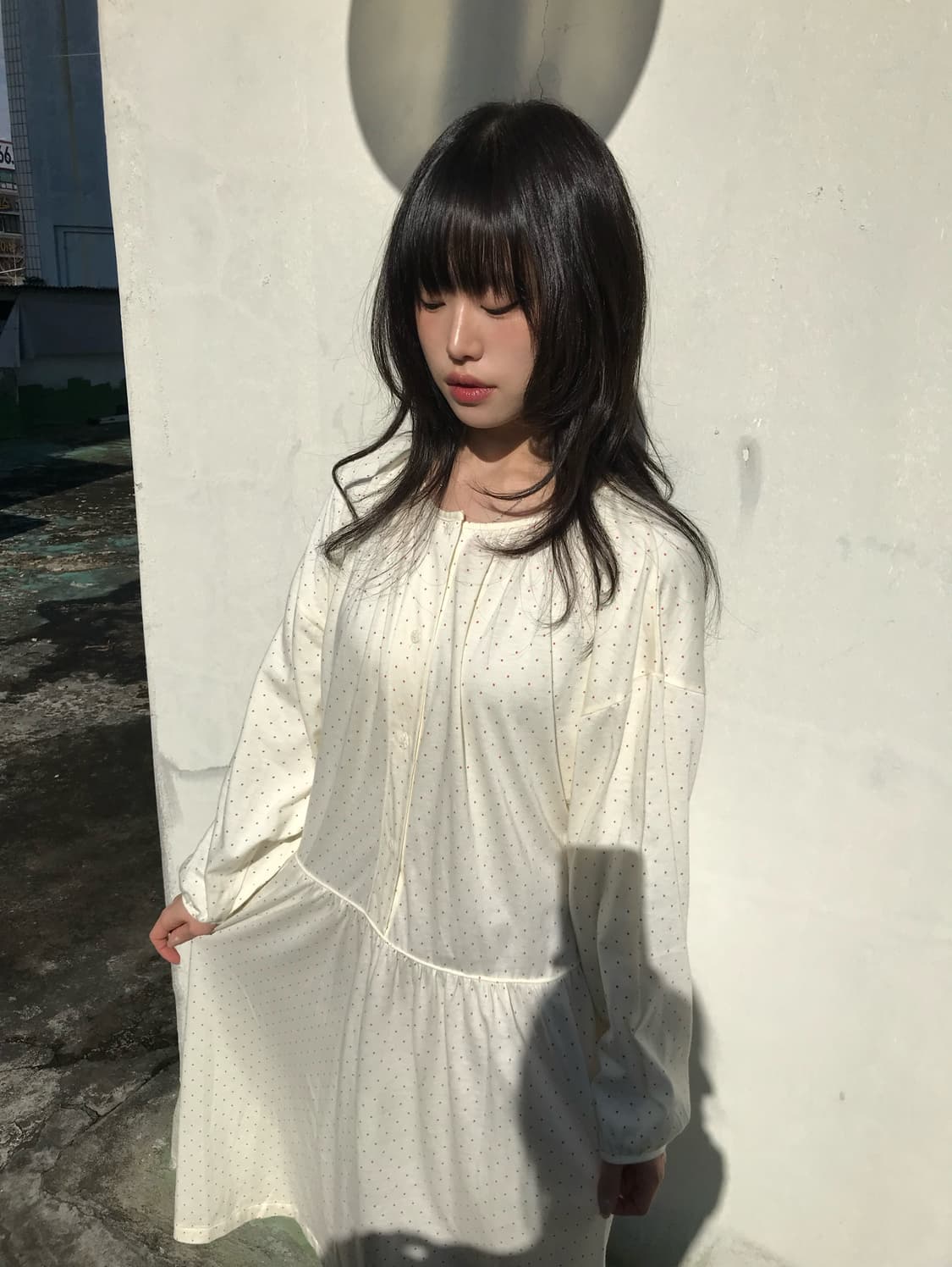 바닐라 라즈베리 도트 원피스 상품이미지1