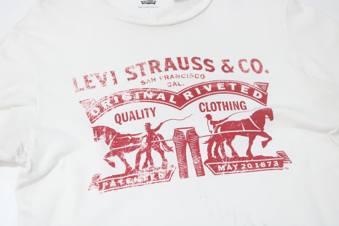 Levi's 리바이스 빈티지 투호스 그래픽 아이보리 반팔티셔츠 (S) 상품이미지3