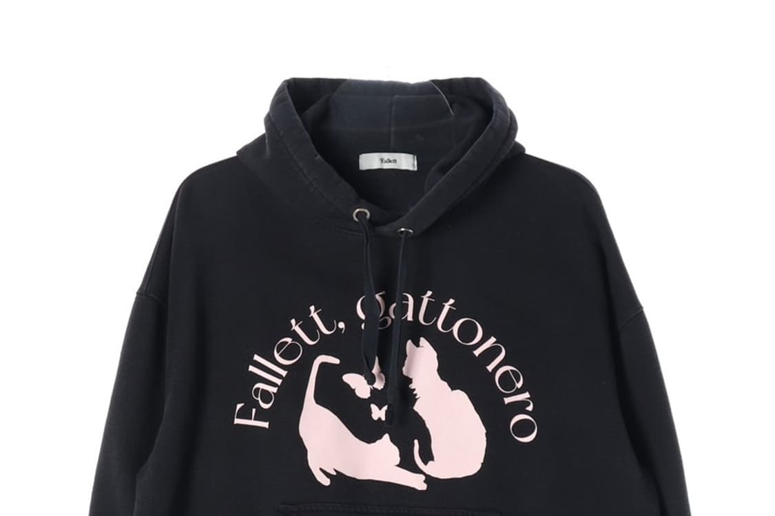 팔렛 가토네로 블랙 캣 그래픽 후드티 상품이미지3