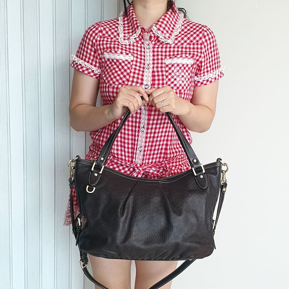 루이까또즈 가죽 숄더백 중고 가방 은피아노 상품이미지2