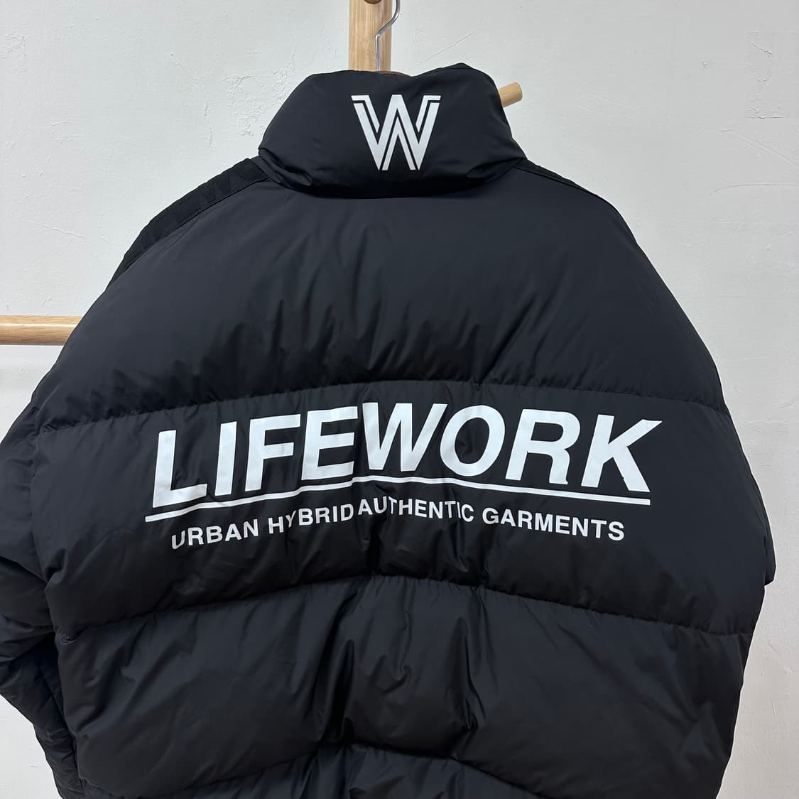라이프워크 자가드 테이핑 오버핏 덕다운 자켓 점퍼 FREE 105 J27 상품이미지5