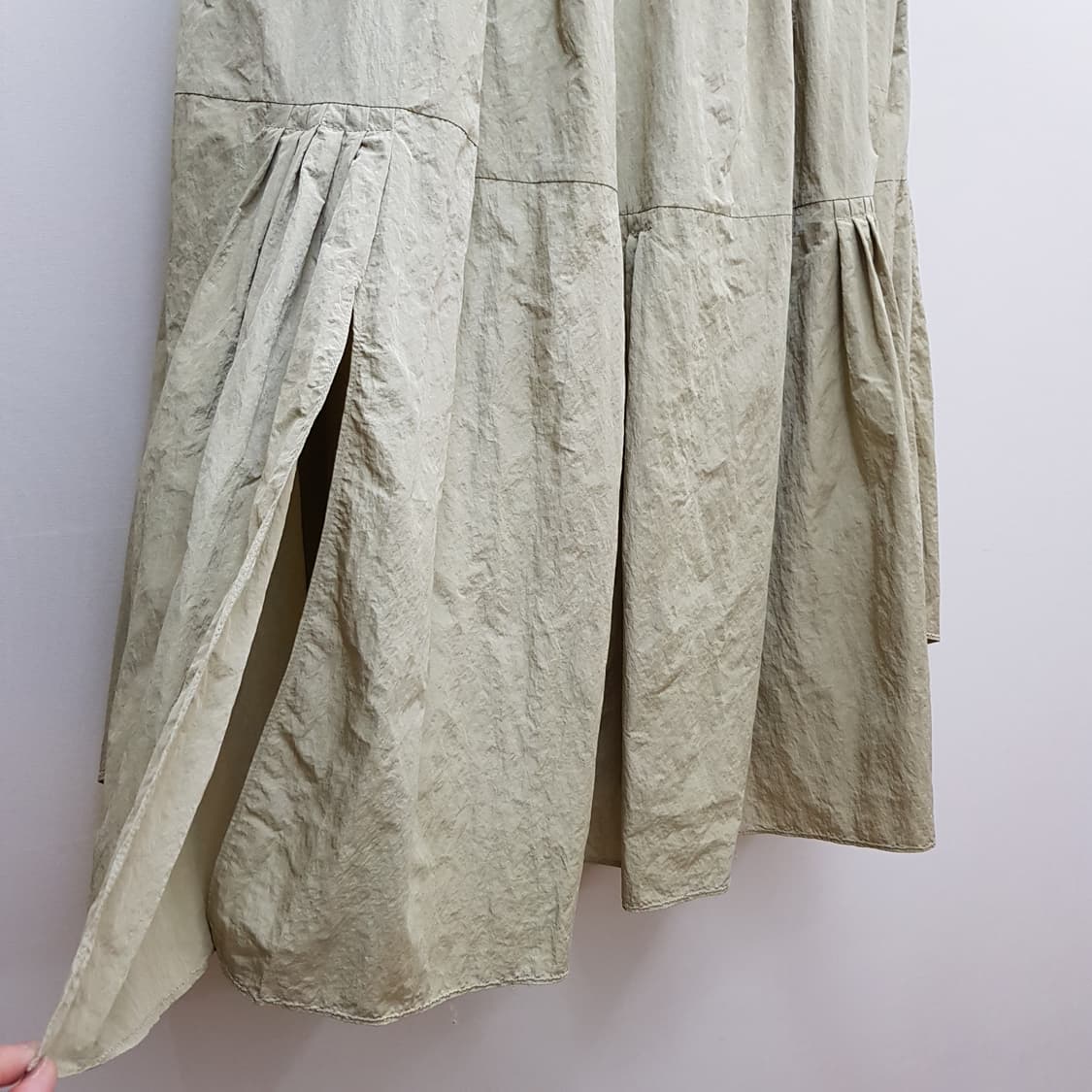 한섬 TIME 타임 2021 셔츠형 티어드 롱 원피스 F사이즈 상품이미지6