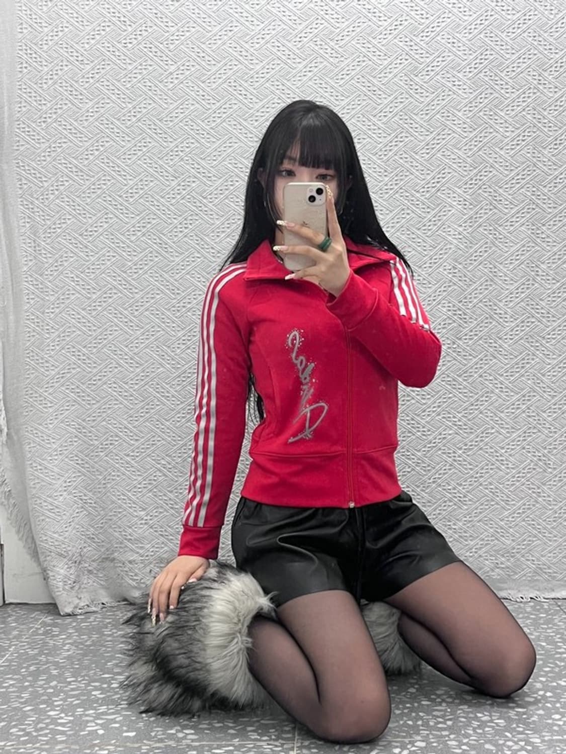 아디다스 레트로 Y2K 키치 프린팅 져지 집업 L C09889 상품이미지2