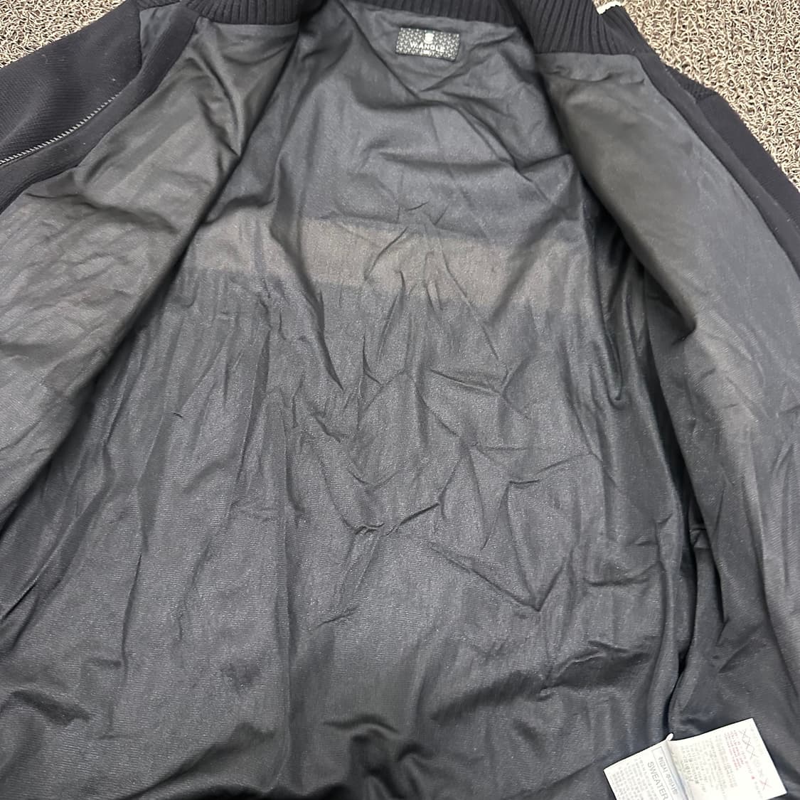 와이드앵글 남성 골프웨어 니트 집업 점퍼 블랙 100(L) 상품이미지7