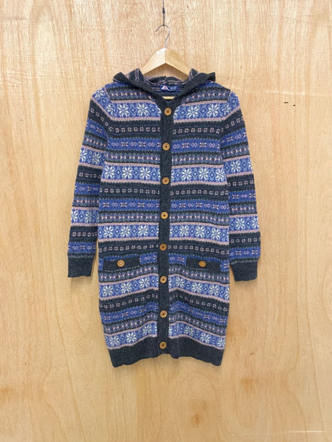 BEAMS fair isle hood cardigan 빔즈 후드 가디건 상품이미지3