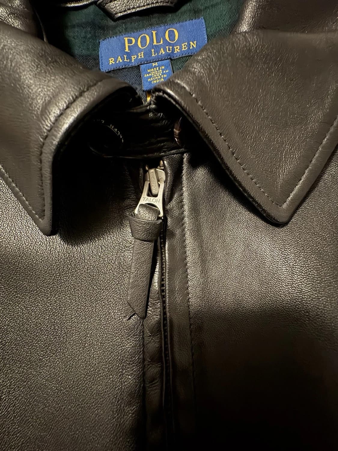 M 폴로 랄프로렌 맥스웰 레더 가죽 자켓 블랙 상품이미지7