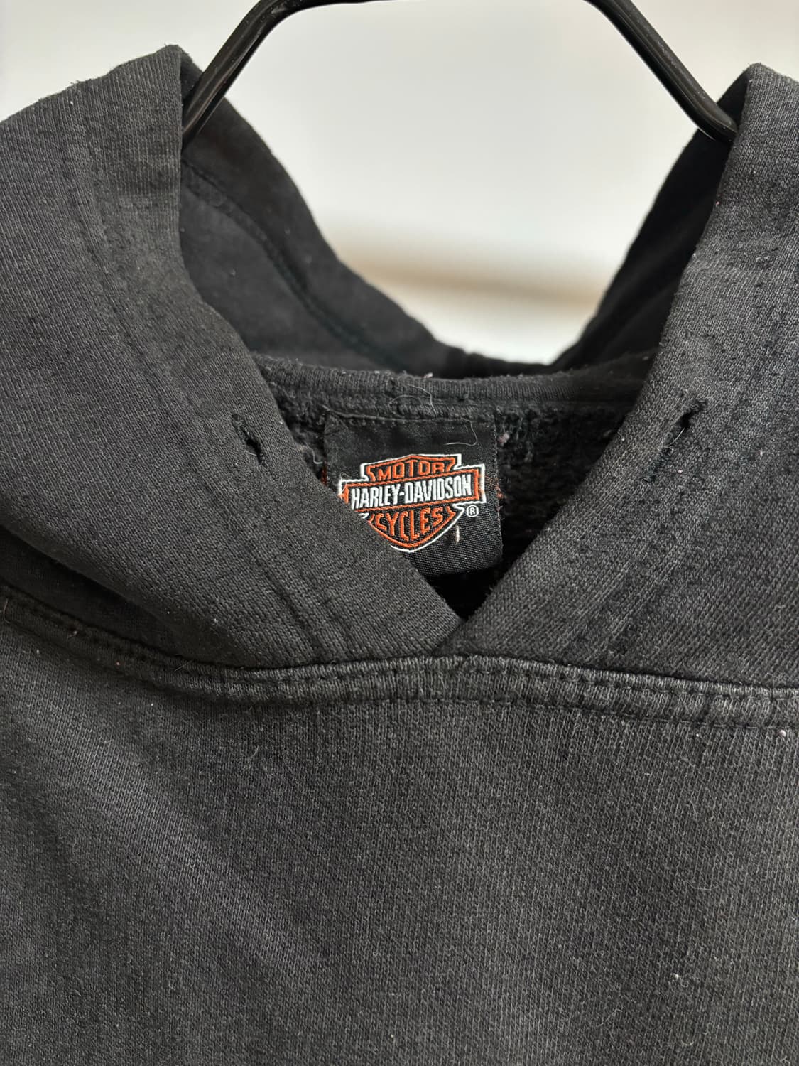 90s 할리데이비슨 플레임 후드 블랙 상품이미지3