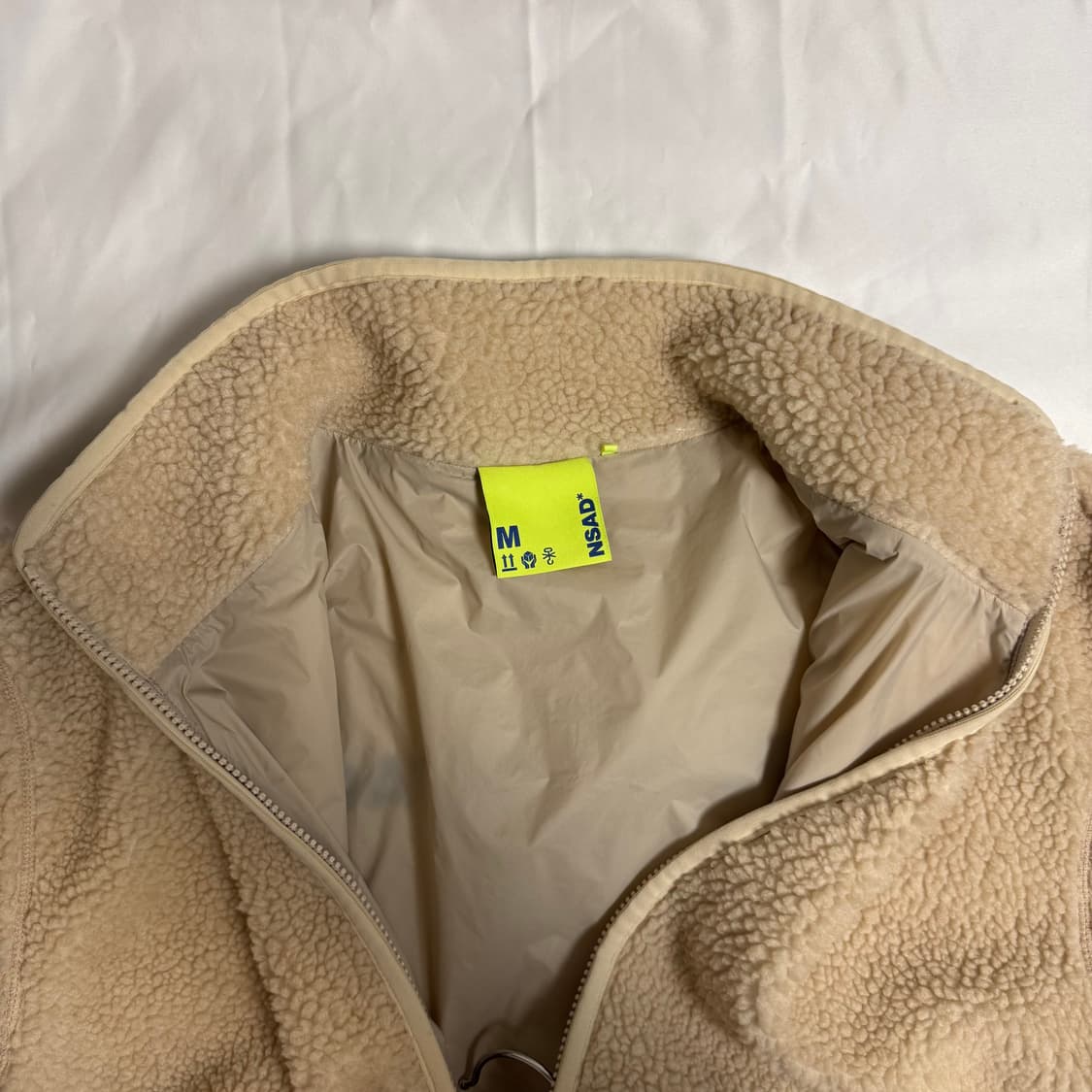 [M] NSAD 컬리 기본형 플리스자켓 White (100) 상품이미지8