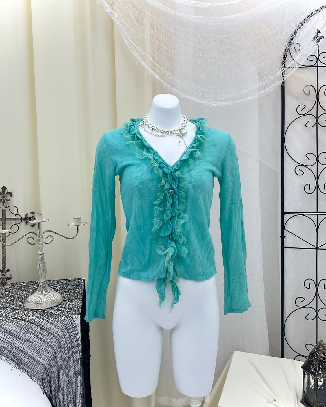 페어리 민트 블라우스 상품이미지1