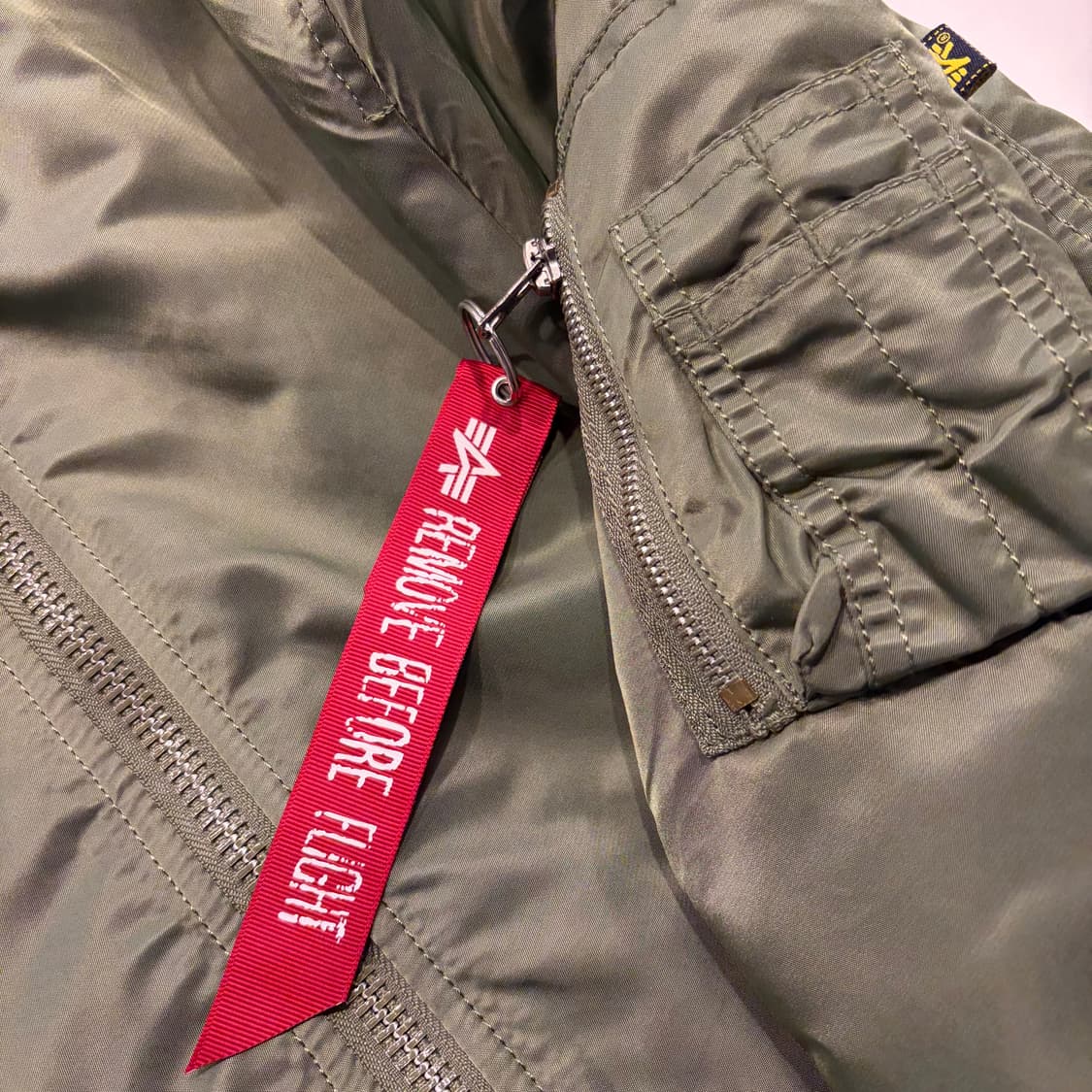 [S] 알파인더스트리 마원 MA-1 항공점퍼 카키 그린 D593 상품이미지4