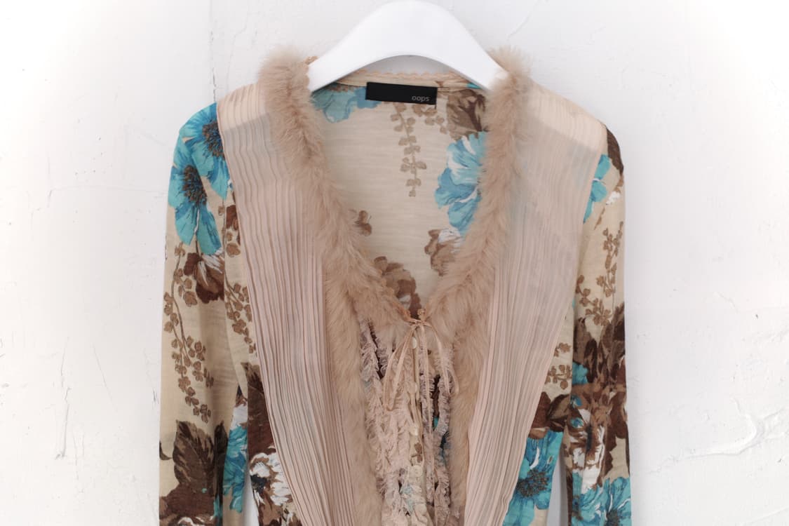 flower fur cardigun 상품이미지3