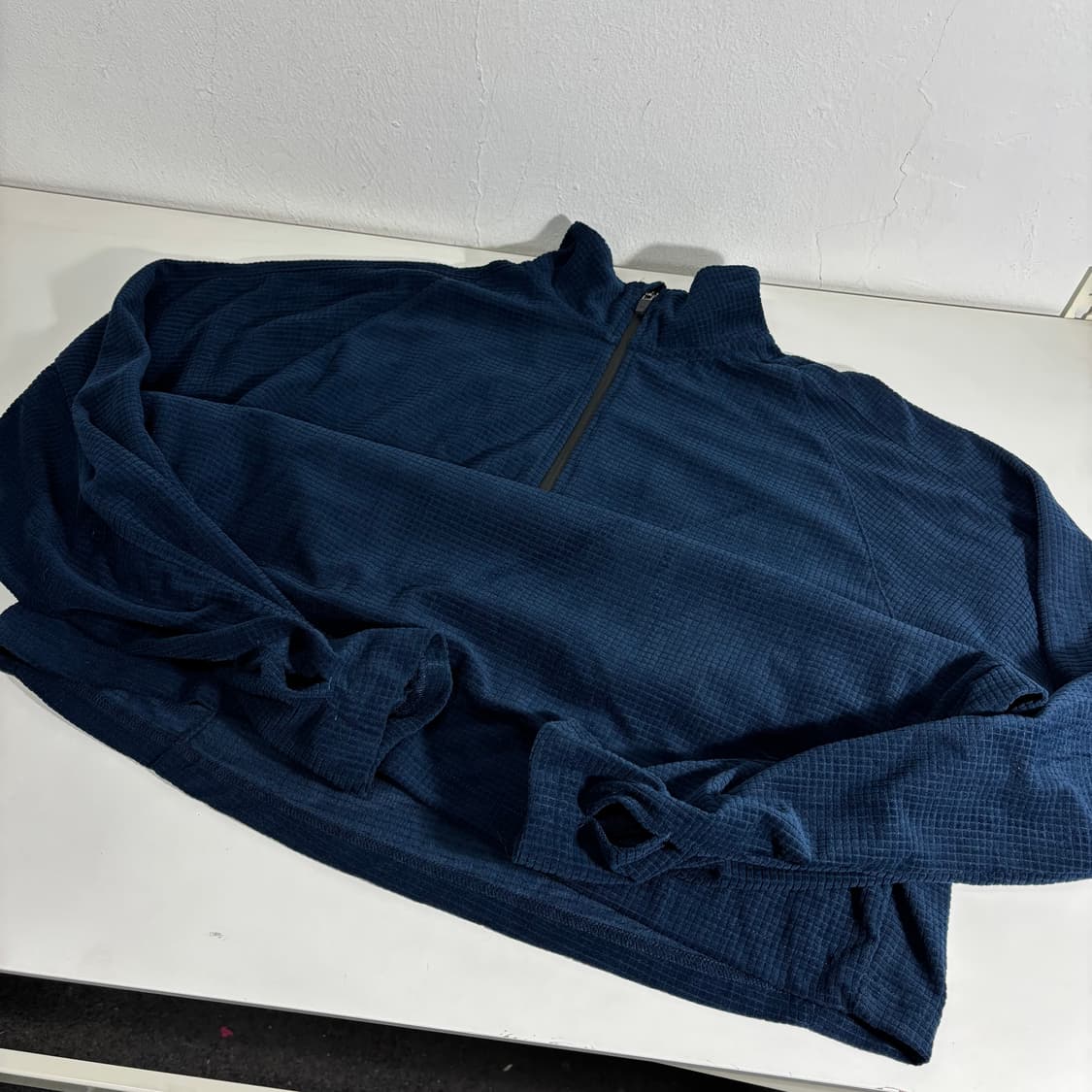 L GLACK 글랙 다크네이비 핑거홀 반집업 플리스 상품이미지2