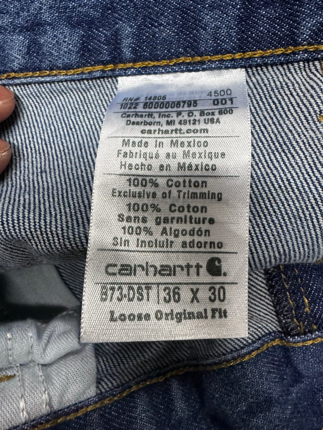칼하트 더블니 카펜터팬츠 b73 36x30 상품이미지4