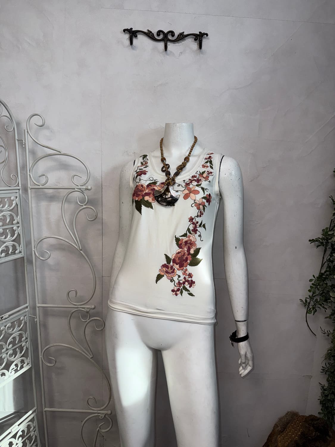 Oriental flower embroidered sleeveless  상품이미지6