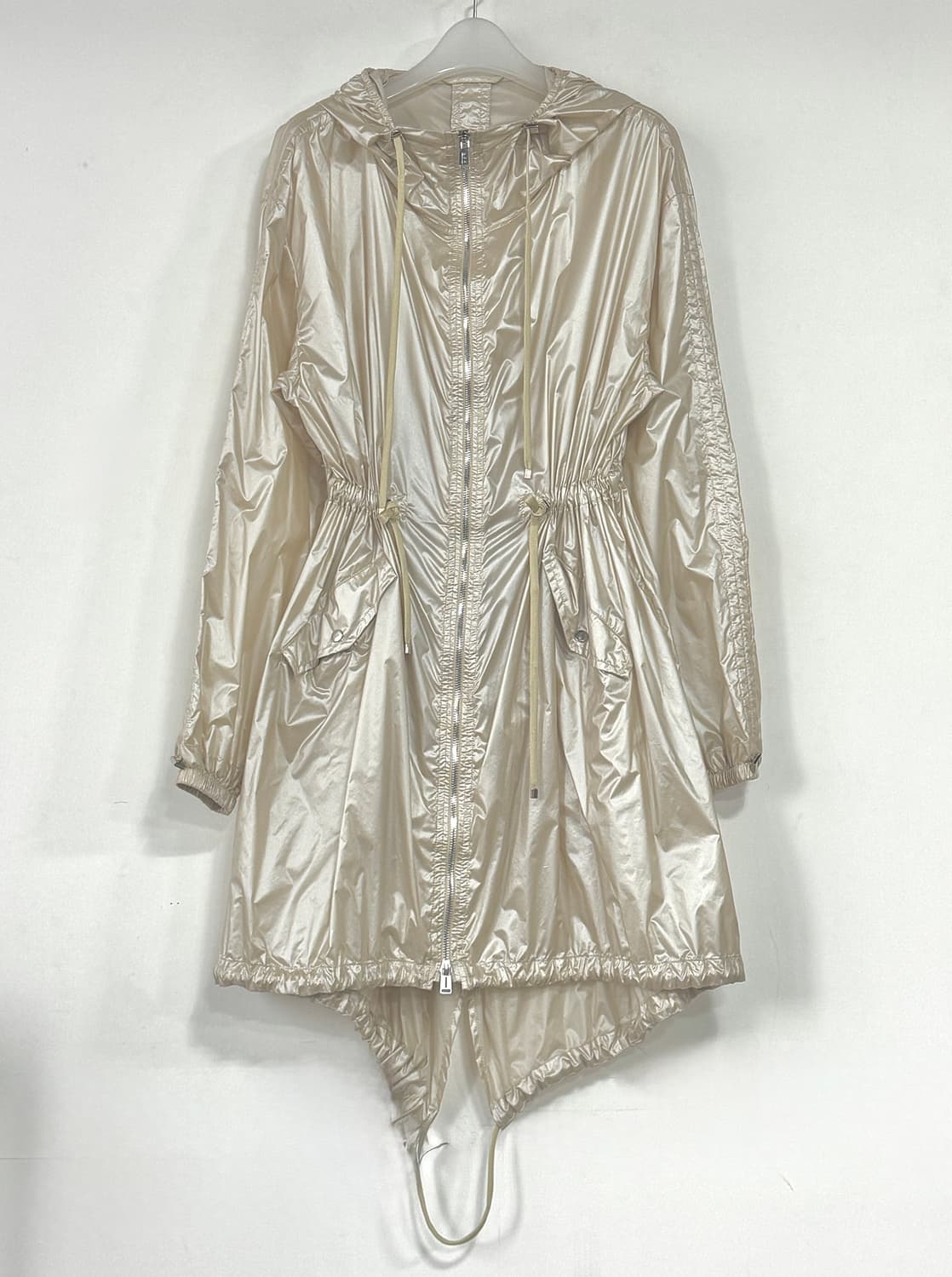 애드 add 글로시 롱 후드 자켓 코트 상품이미지1